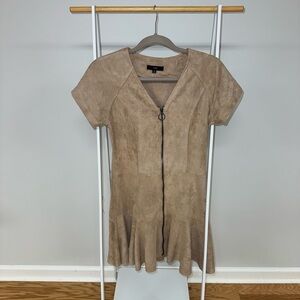 Fate Beige Zip-Up Dress